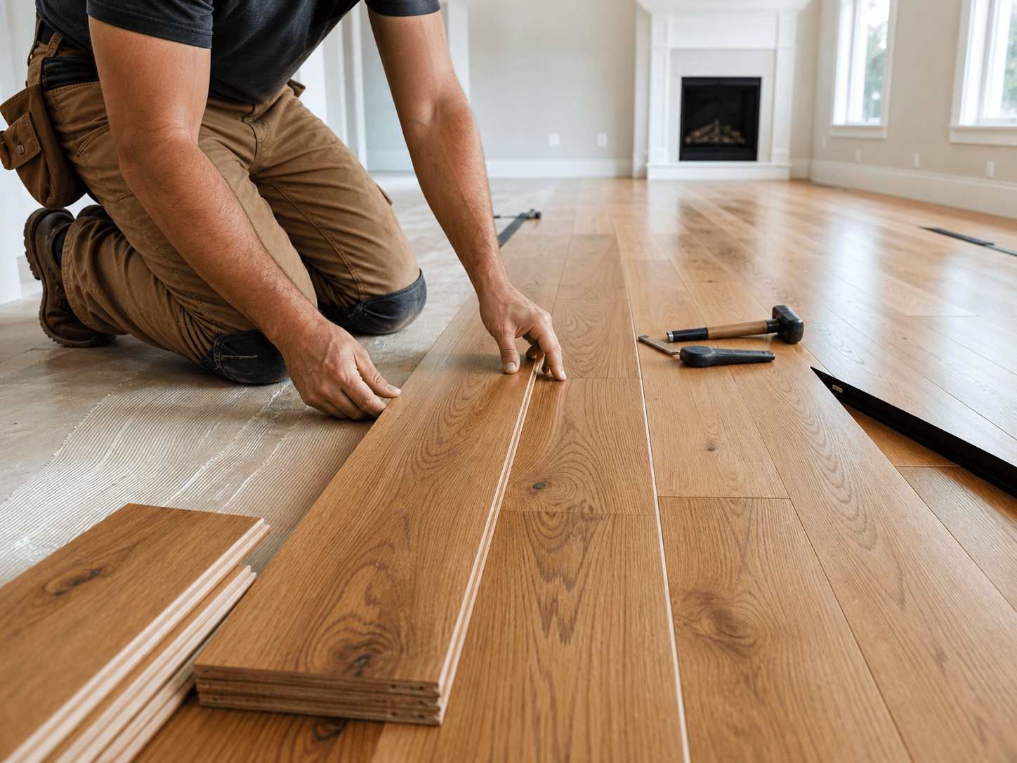 Hardwood flooring installation